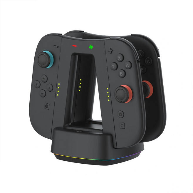 Switch 2 充電握把 支援2代手把 快速座充邊充邊玩 可裝保護殼, 黑色, 1個, PG-SW2051