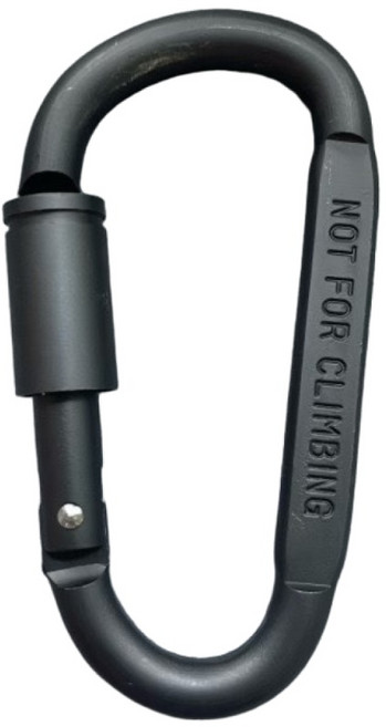 鋁合金D型登山扣, 灰色, 1個