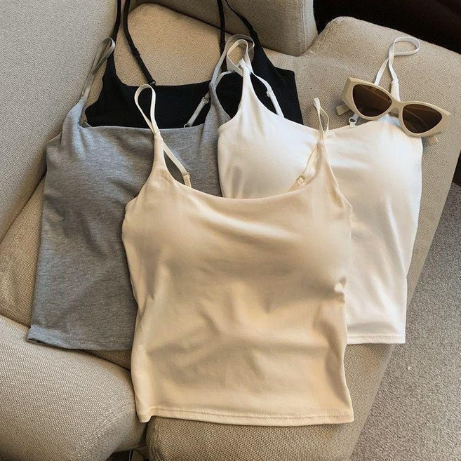 新品 內搭外穿修身少女裹胸內衣夏季顯瘦帶胸墊吊帶背心 副廠商品