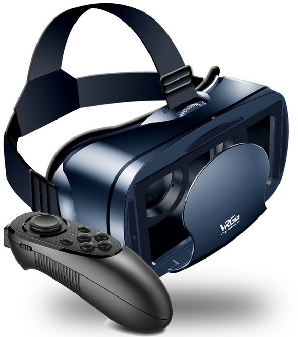 VRGPRO 藍光護眼 VR眼鏡, 1個, VRGPRO, 無耳普通版+藍牙手把