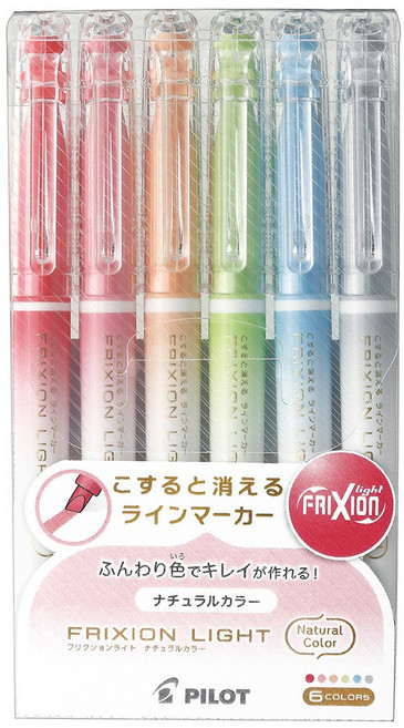 PILOT 百樂 SFL-60SL-N-S6 螢光魔擦筆 自然系 6色組, 1個