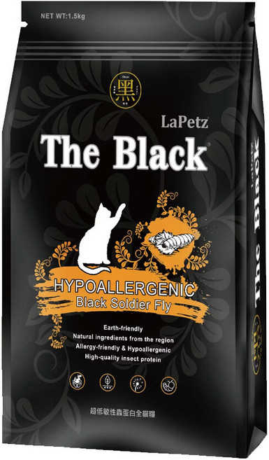 樂倍 The Black 超低敏蟲蛋白全貓糧, 1.5kg, 1個, no this value