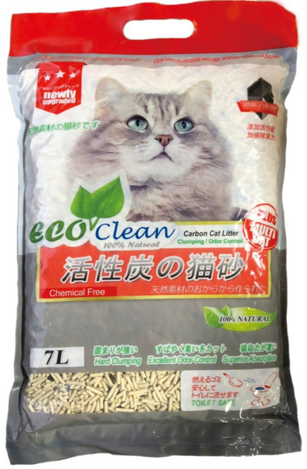 艾可ECO豆腐貓砂 7L 多種口味選擇 貓用環保貓砂, 4個, 艾可長條活性碳, 2.8kg, 活性碳