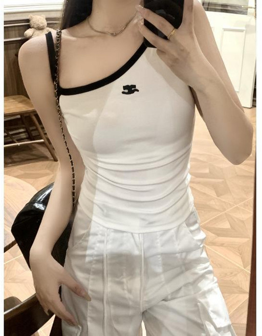 修身顯瘦刺繡吊帶背心