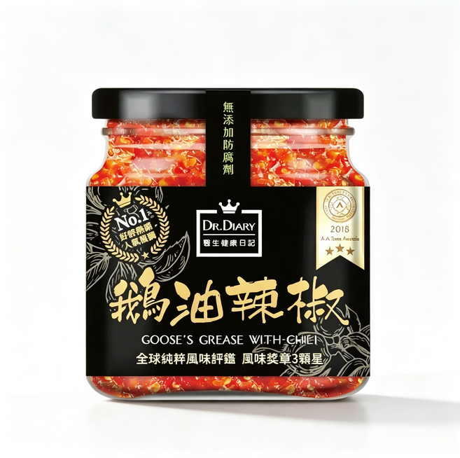 卜立 鵝油辣椒/鵝油香蔥 香蔥/辣椒/麻辣醬/鵝油蒜蓉, 1個, 鵝油辣椒1瓶(350g)