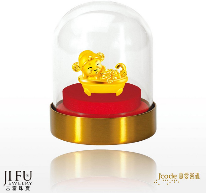 真愛密碼 浴到財神 黃金擺飾, 1個, 無搭配水晶樹