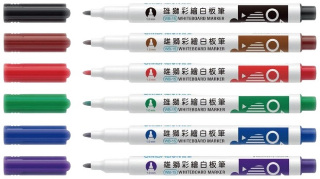 雄獅 小支彩繪白板筆 WB-15 1.0mm 酒精性 台灣製造, 紅色, 1個裝