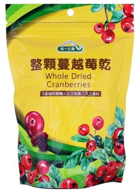 統一生機 整顆蔓越莓乾, 250g, 1包