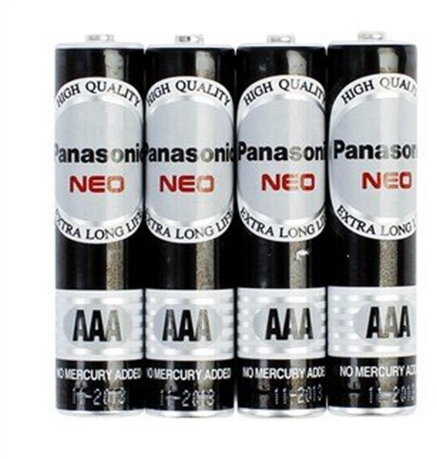 Panasonic AAA 4號 碳鋅電池 高品質 長效, 1個, 4個裝