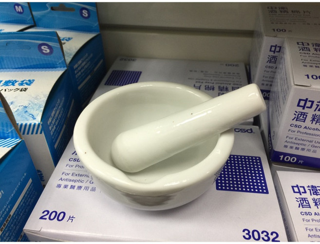 搗藥研磨碗 適用於老人小孩製作食物泥 磨藥 磁乳缽 3吋/4吋, 1個, 3吋