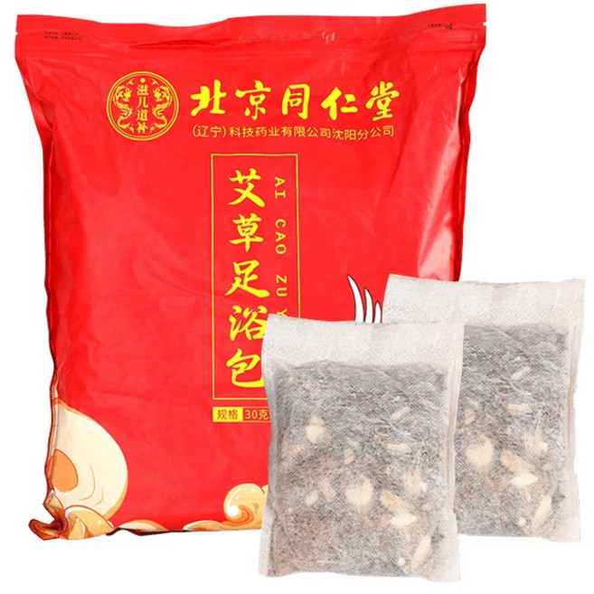 北京同仁堂 艾草足浴包, 1件, A.北京同仁堂足浴包, 30g, 30入