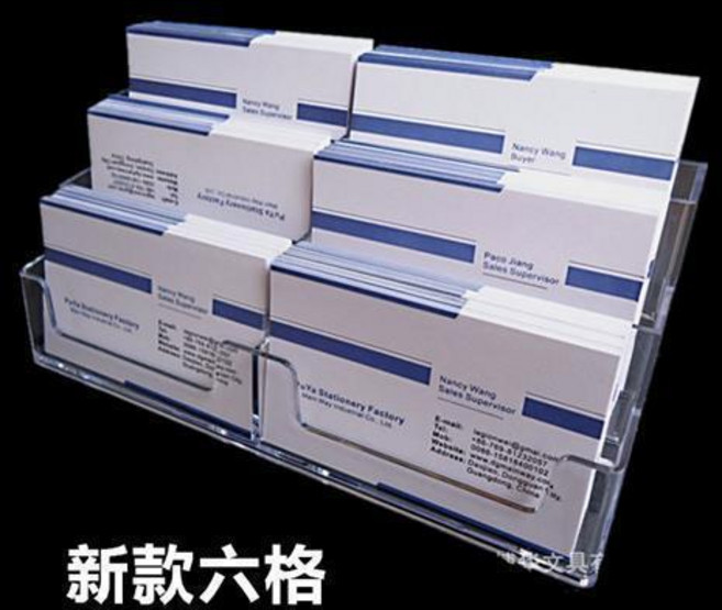 新款六格 亞克力名片座 多層名片架, 1個
