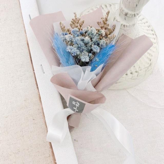 ONEDAY 滿天星迷你乾燥花束, F黑藍