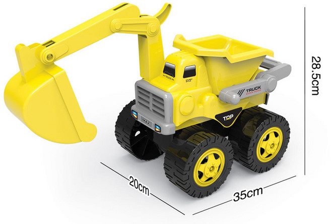 恐龍工程車挖掘機玩具, 翻鬥挖土車 3681, 1個