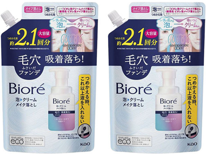 Biore 蜜妮 泡沫卸妝乳 補充包, 2個