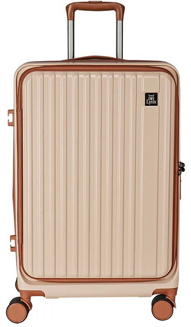 (買一送3) Lynx 美國山貓 24吋 1/9分前開系列 PC可加大耐摔耐刮 防爆拉鍊 行李箱/旅行箱 MF50