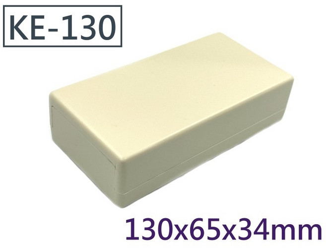 KE-130 ABS 萬用盒 130x65x34mm 黑色 深米色