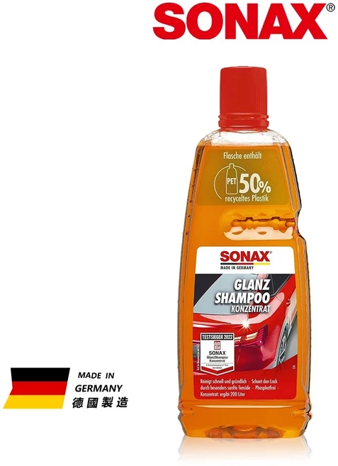 SONAX 光滑洗車精1L 無磷 200倍濃縮, 1個, 1L