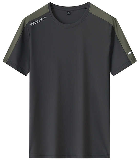 ARENEWS WEAR 2688拼色冰絲圓領短袖T恤