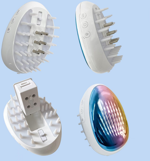 HYLSS 電動頭皮按摩梳 日常使用, 1個, 彩色:如圖所示9889
