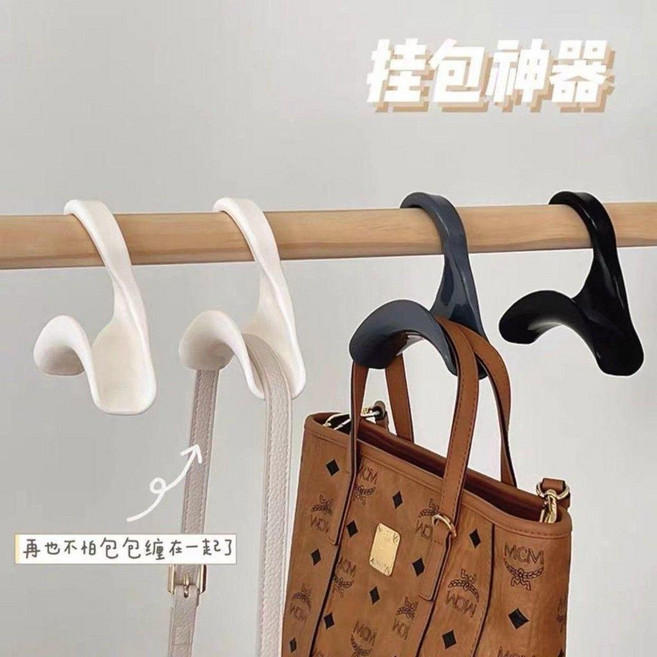 包包收納掛架 居家衣櫥收納, 1個, 掛包包架 白色,三個裝, 白色
