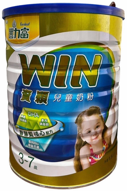 豐力富 WIN 兒童奶粉 3-7歲, 1.5kg, 6個