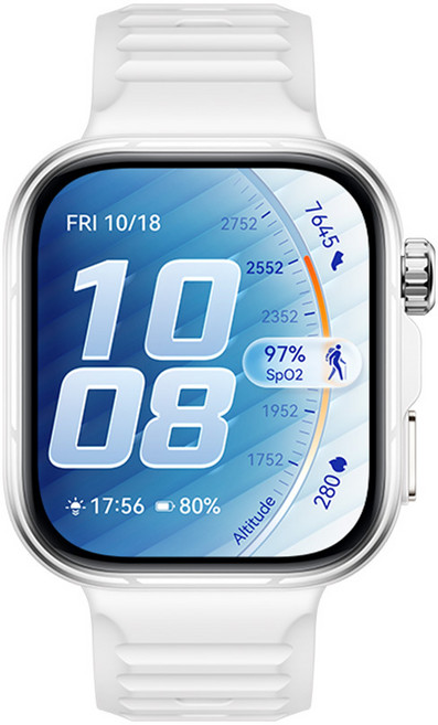 HUAWEI WATCH FIT 5 Pro 智慧手錶 血氧心率監測 雙頻GPS定位, 冰川白