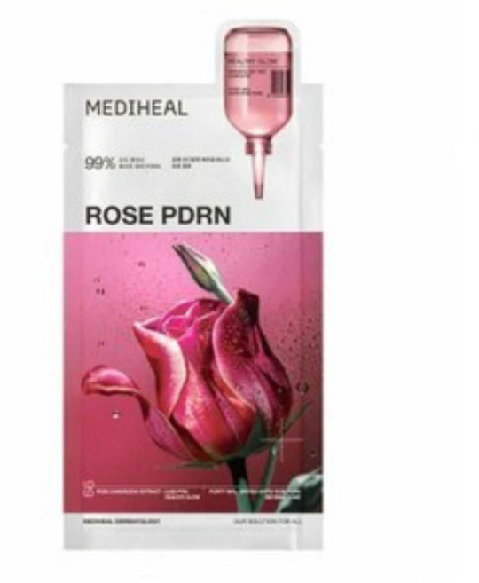 韓國Mediheal 面膜系列, 1組, 玫瑰PDRN面膜-提升光澤(10片)
