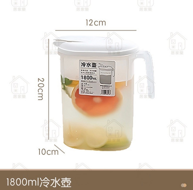 日式冰箱冷水壺 1800ml, 1個