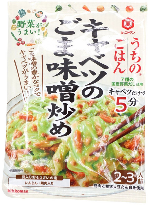 KIKKOMAN 龜甲萬 我家飯 高麗菜芝麻大醬炒, 1個, 125g