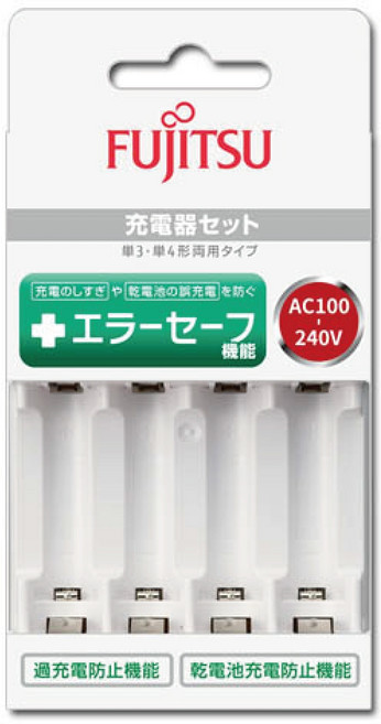 Fujitsu 富士通 快速充電器 雙迴路 鎳氫電池充電器, 1個, FCT345-AT 充電器(不含電池)