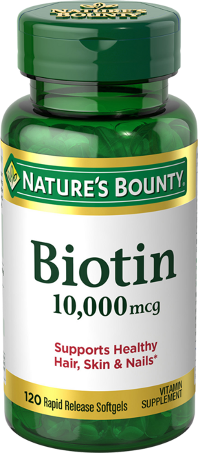 NATURE'S BOUNTY 生物素速釋軟膠囊 10000mcg, 120顆, 1罐
