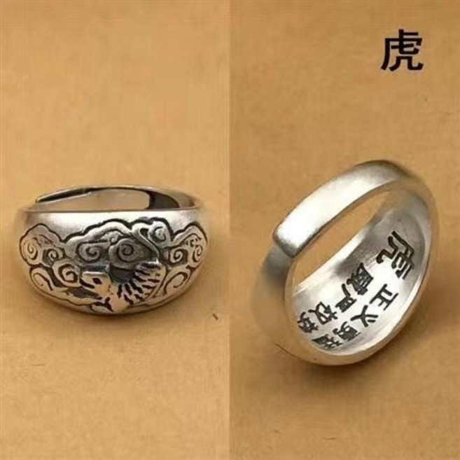 999純銀 泰銀戒指 不掉色 小眾設計 男女情侶 指環 開口 做舊復古
