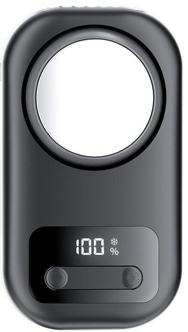 USB充電手持小風扇 冰敷製冷 桌面掛腰兩用 USB風扇 隨身風扇 手持風扇 戶外風扇, 黑色, 65*44*115