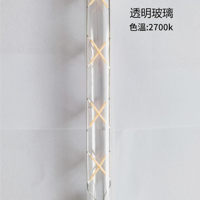 T30長笛管仿鈦絲LED燈泡 8W 220V 復古愛迪生, 8w - 透明 - φ30mm*H300mm 2700K, 1個