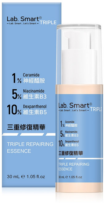 Lab Smart TRIPLE 三重修復精華30mL (1%神經醯胺+5%維生素B3+10%維生素B5), 1件, 30ml, 三重修復精華30ml(小藍瓶)