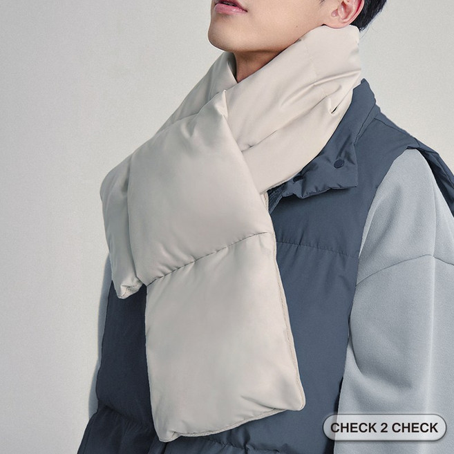 Check2Check 羽絨棉保暖圍巾 圍脖 日系韓系穿搭 CB0025212