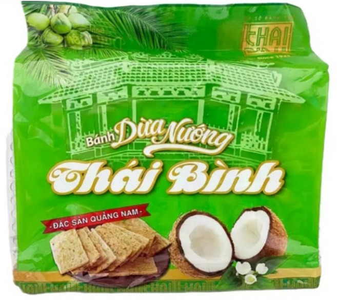 Thai Binh 越南 烤椰子餅乾, 1個, 078 Thai牌烤乾150g