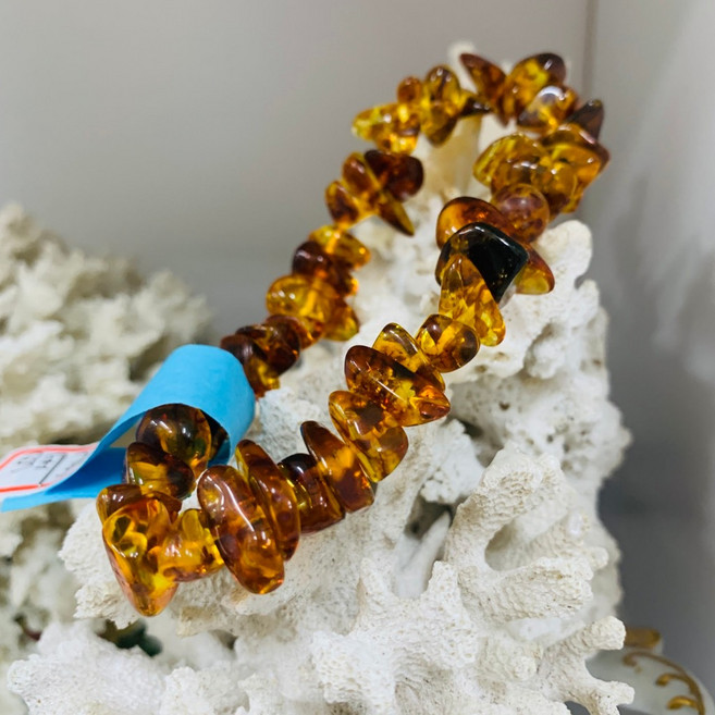 琥珀手鍊 時尚琥珀手環 暖光色澤飾品