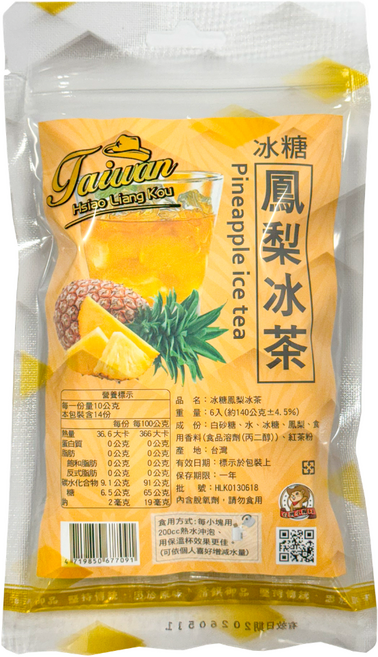 台灣小糧口 冰糖鳳梨冰茶, 140g, 1個