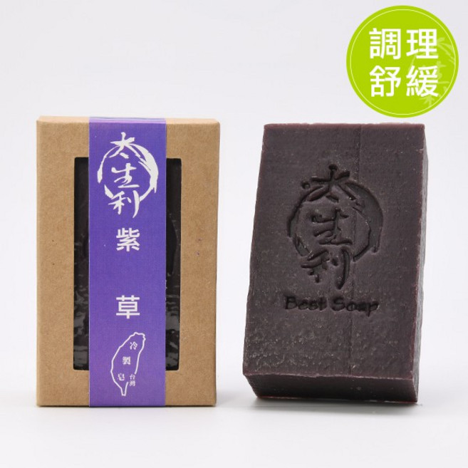 太生利 紫草皂,溫和調理舒緩,潔淨肌膚,提升彈性, 1個, 100g