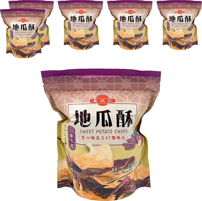 連城記 地瓜酥 雙色原味, 140g, 6包