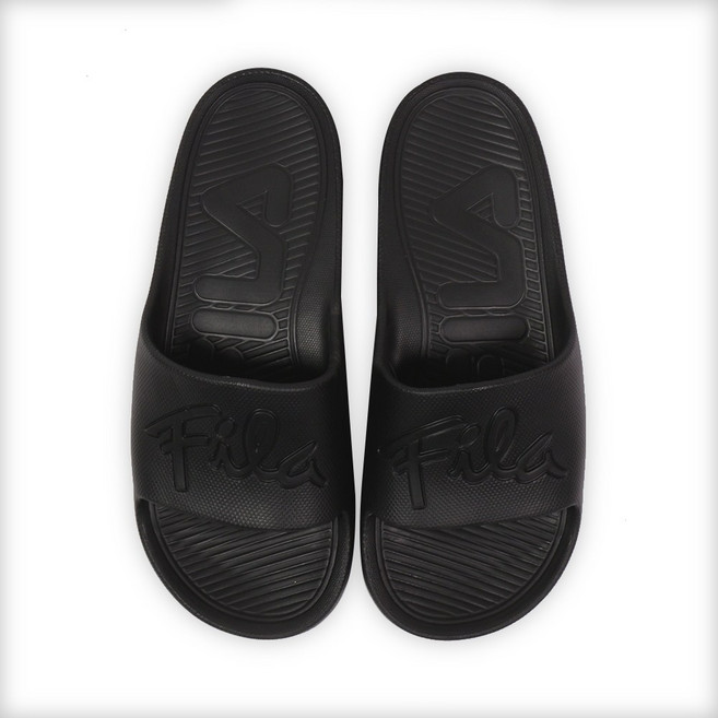 FILA 男女拖鞋, 黑