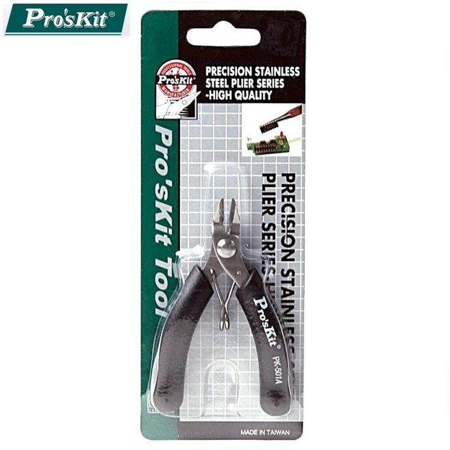 Proskit 台灣寶工 不鏽鋼 90mm 掌心斜口鉗 1PK-501A, 1個