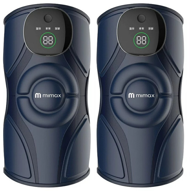 mimax電動護膝按摩器 氣囊震動熱敷 3D立體剪裁 輕巧便攜 舒緩膝蓋疲勞, 黑色(單入), D521