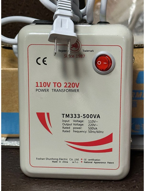 舜紅牌 110V 轉 220V 升壓變壓器 1000VA, 1個, 500W 留統編,保一個月