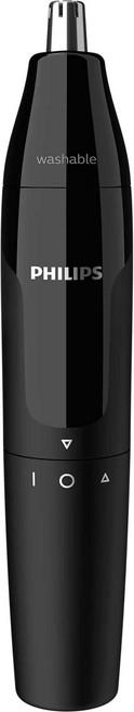 PHILIPS 飛利浦 1000 防水自動鼻毛修剪器, AA電池, 黑色, NT1620/14