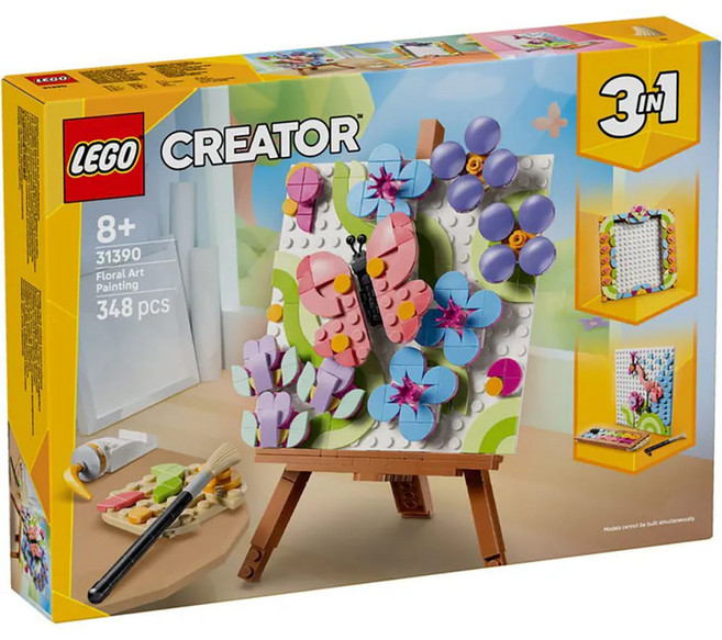 LEGO Creator 31390 花卉藝術畫 3合1, 白色, 348pcs