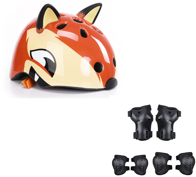 CORSA KIDS 兒童自行車頭盔, 阿狸橙色頭 護具, 1個