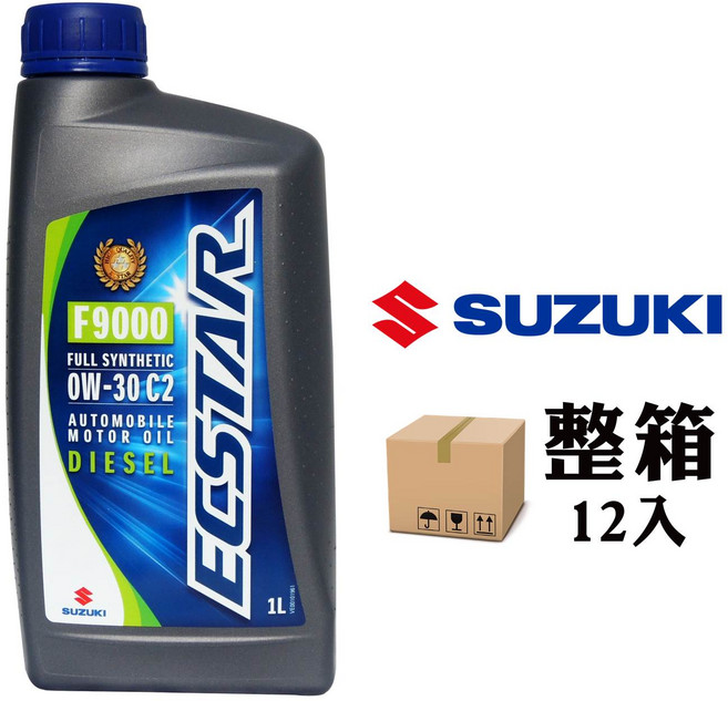 ECSTAR F9000全合成 C2柴油引擎機油 提升引擎性能 節省燃油 全方位保護, 0W-30, 12個, 1L